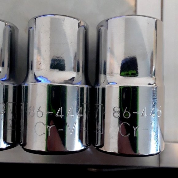 Stanley Socket Set 86-442 86-444 86 -445 Cr-V Various Sizes - Picture 3 of 7